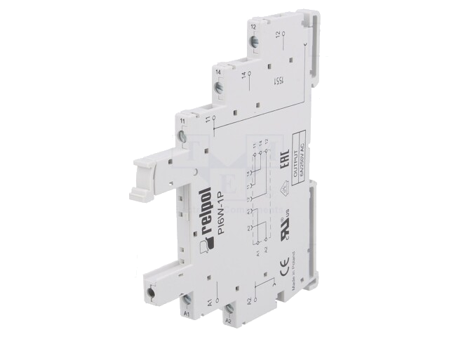 Socket; PIN: 5; 6A; 250VAC; op DIN-rail; schroefklemmen; -40÷70°C Socket; PIN: 5; 6A; 250VAC; op DIN-rail; schroefklemmen; -40÷70°C
